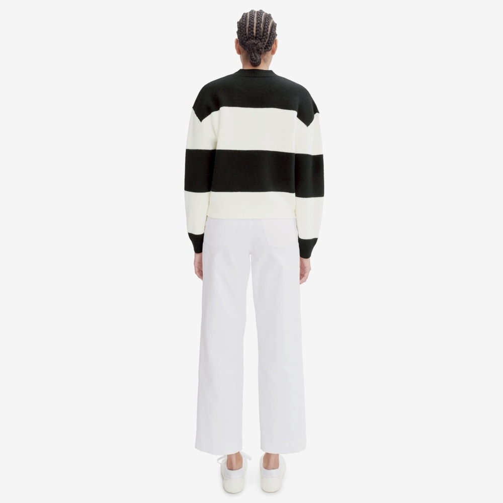 A.P.C. Penny Sweater - 100% wool Black and White Striped - size M - Picture 3 of 10
